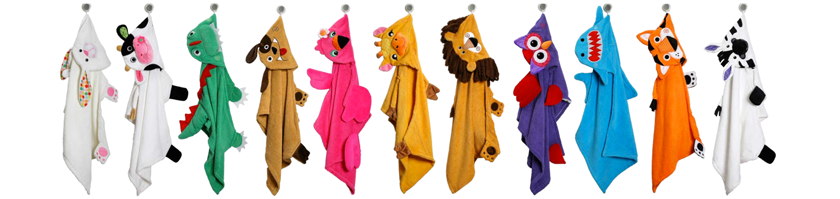 Zoocchini - fun animal hooded-towels and underwear